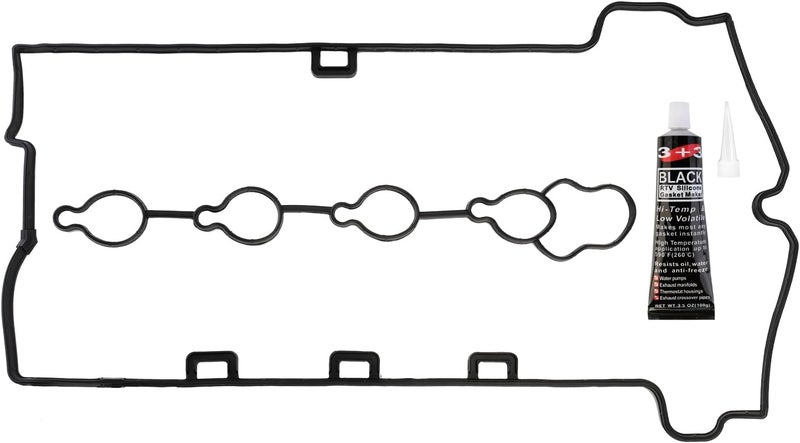 Cybal 12609291 12608604 VS50778R Engine Valve Cover Gasket & Gasket Maker 3oz Fit 08-17 2.0L 2.4L 4L Buick Lacrosse Regal Verano Chevy Captiva Sport Cobalt Equinox HHR Impala GMC Terrain Pontiac Solstice - Image 2